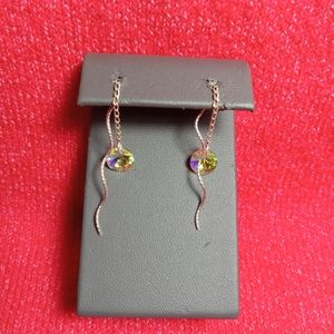 Jewelry sterling 925 Hot Earrings Hook Fashion Drop Sterling Women's Long Dangle